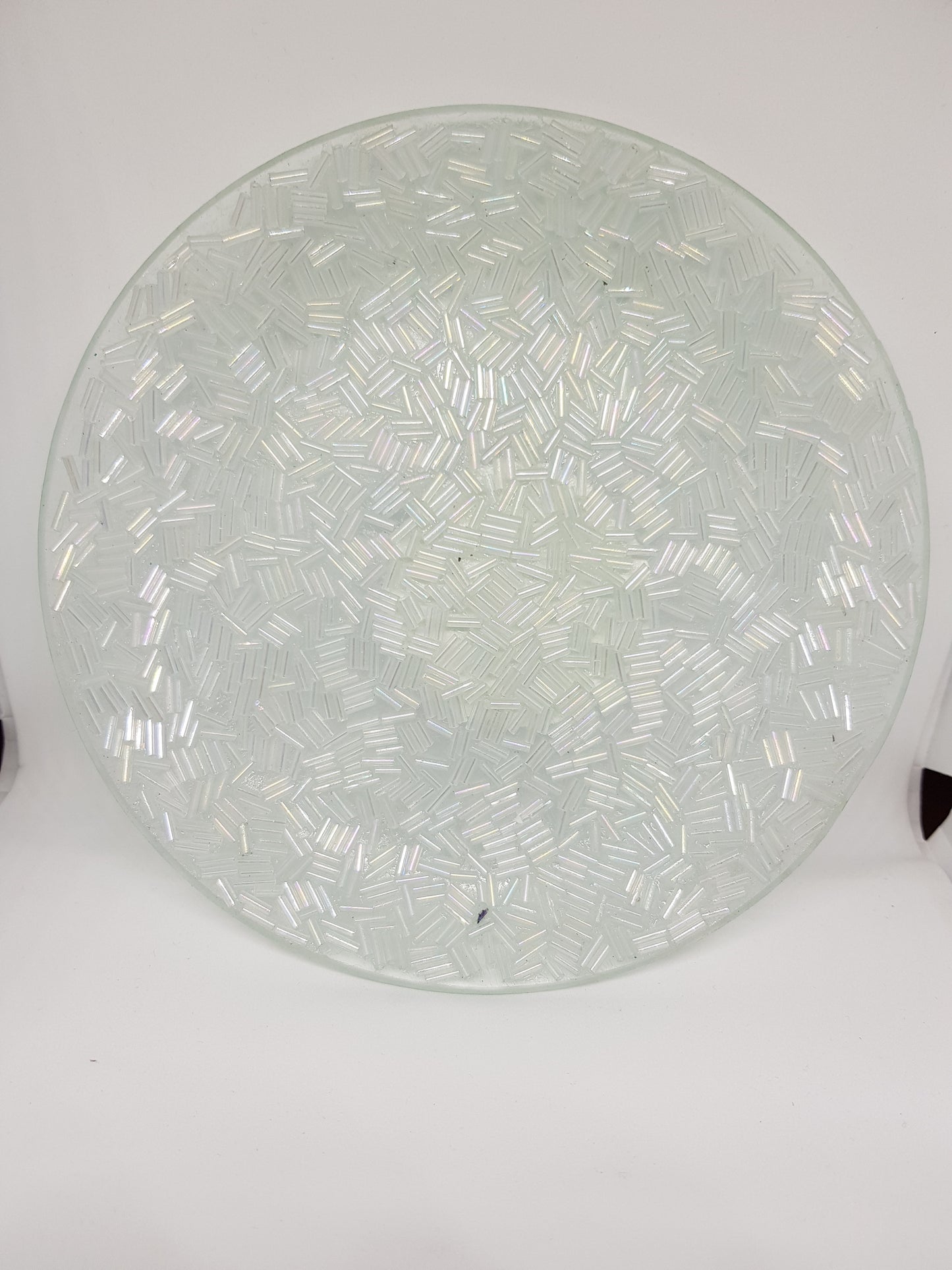 Sugar coat candle plate.