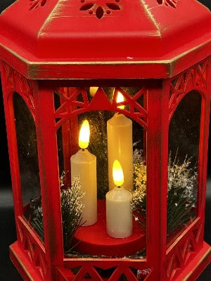 LED Deco Red Lantern 30cm