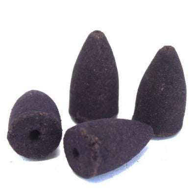 Fragranced Backflow incense cones.