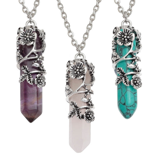semi precious stone flower point