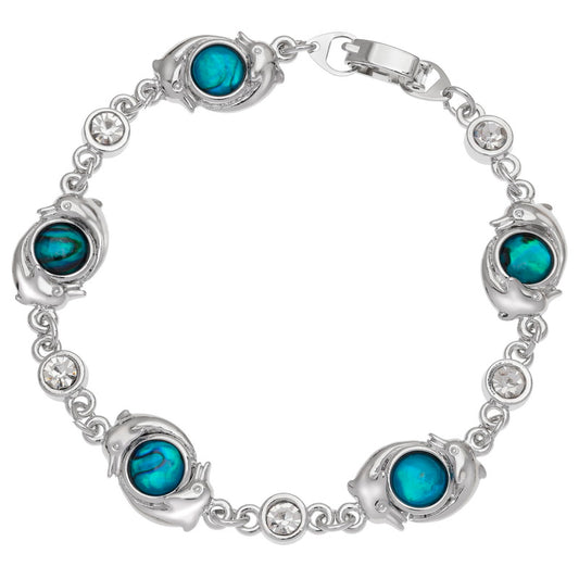 Natural Paua Shell Dolphin Bracelet