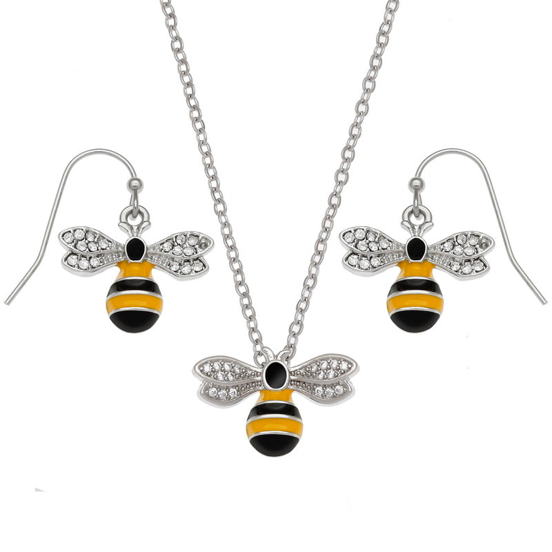 Bee Necklace and Earrings Set
