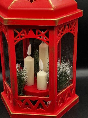 LED Deco Red Lantern 30cm