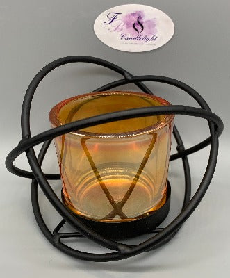 Iron single votive candle holder