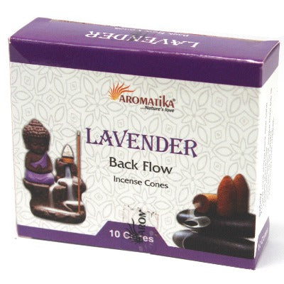 Fragranced Backflow incense cones.