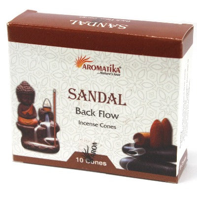 Fragranced Backflow incense cones.