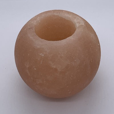 Himalayan pink salt ball candle holder