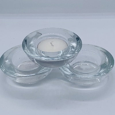 Clear glass t-Light holder