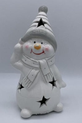 LED tall Snowman Gray