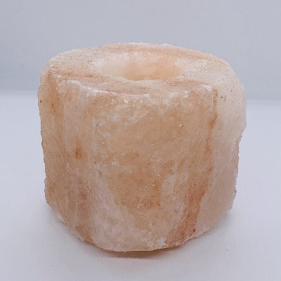 Large Himalayan pink salt candle holder