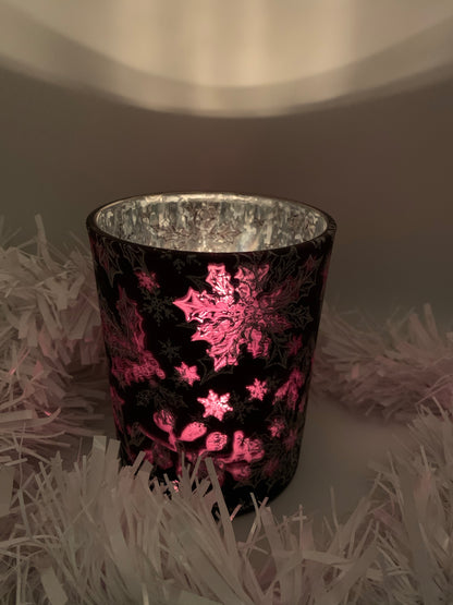 Red Snowflake T-Light Holder