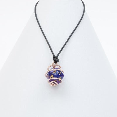 D20 Wire wrapped Necklace