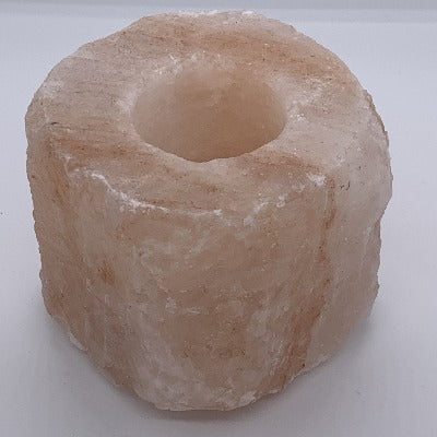 Large Himalayan pink salt candle holder