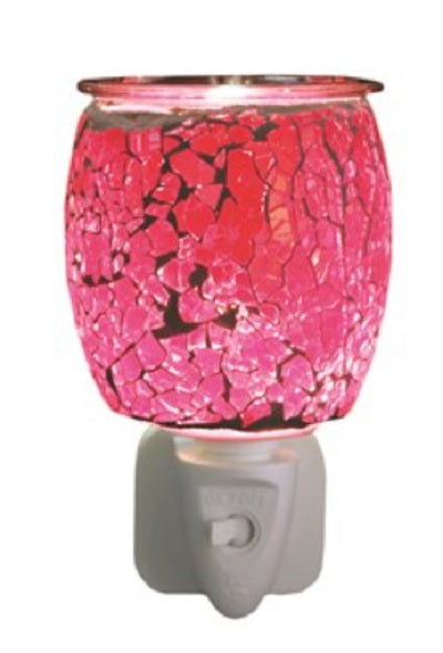 Mosaic plug in wax melt burner - pink