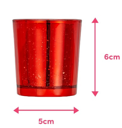 Red Glass votive candle holder