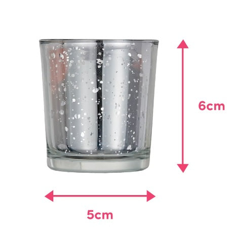 Silver Glass votive candle holder